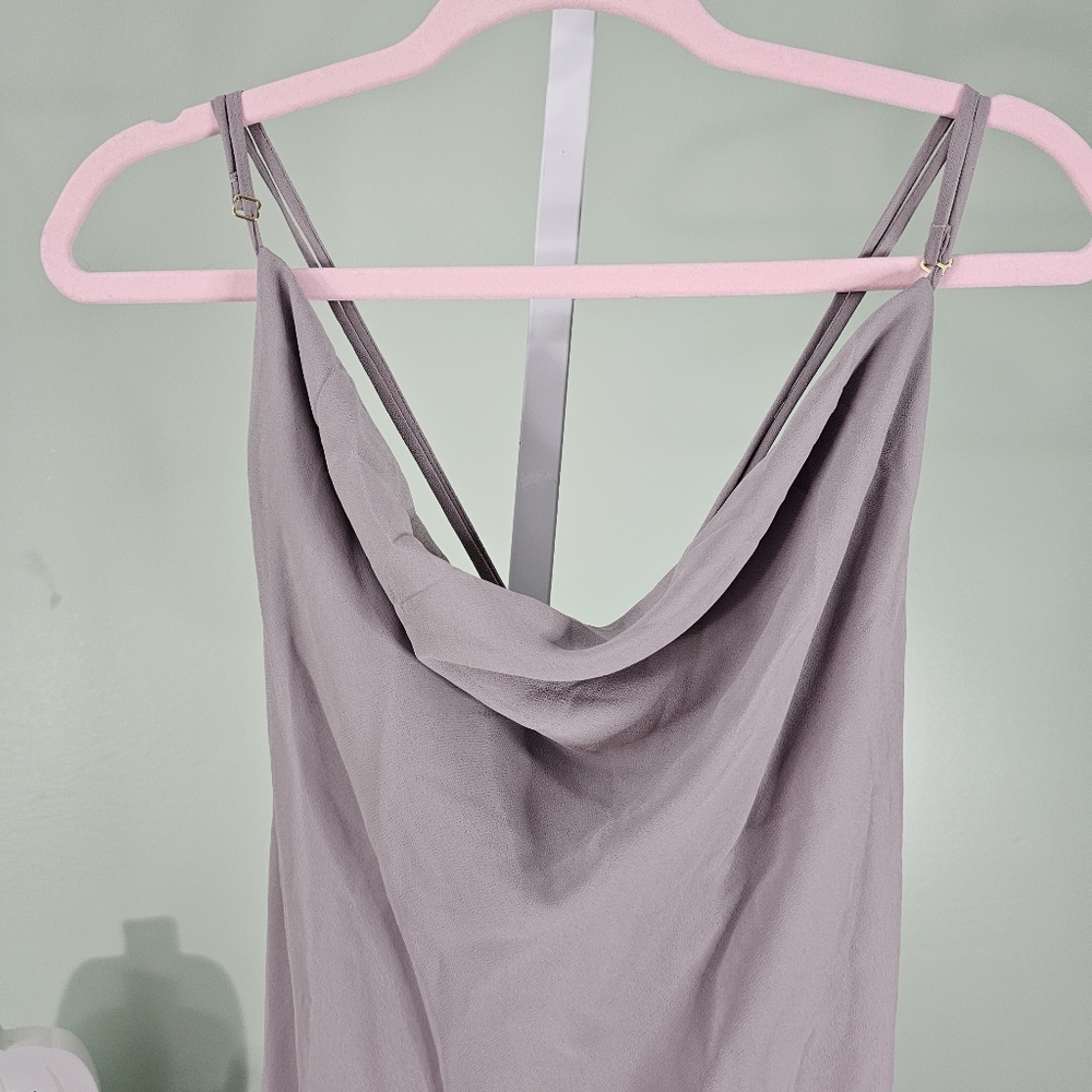 Show Me Your Mumu Wedding Bridesmaid Dress Verona Cowl Neck Large Dove Gray‎ - Picture 4 of 11